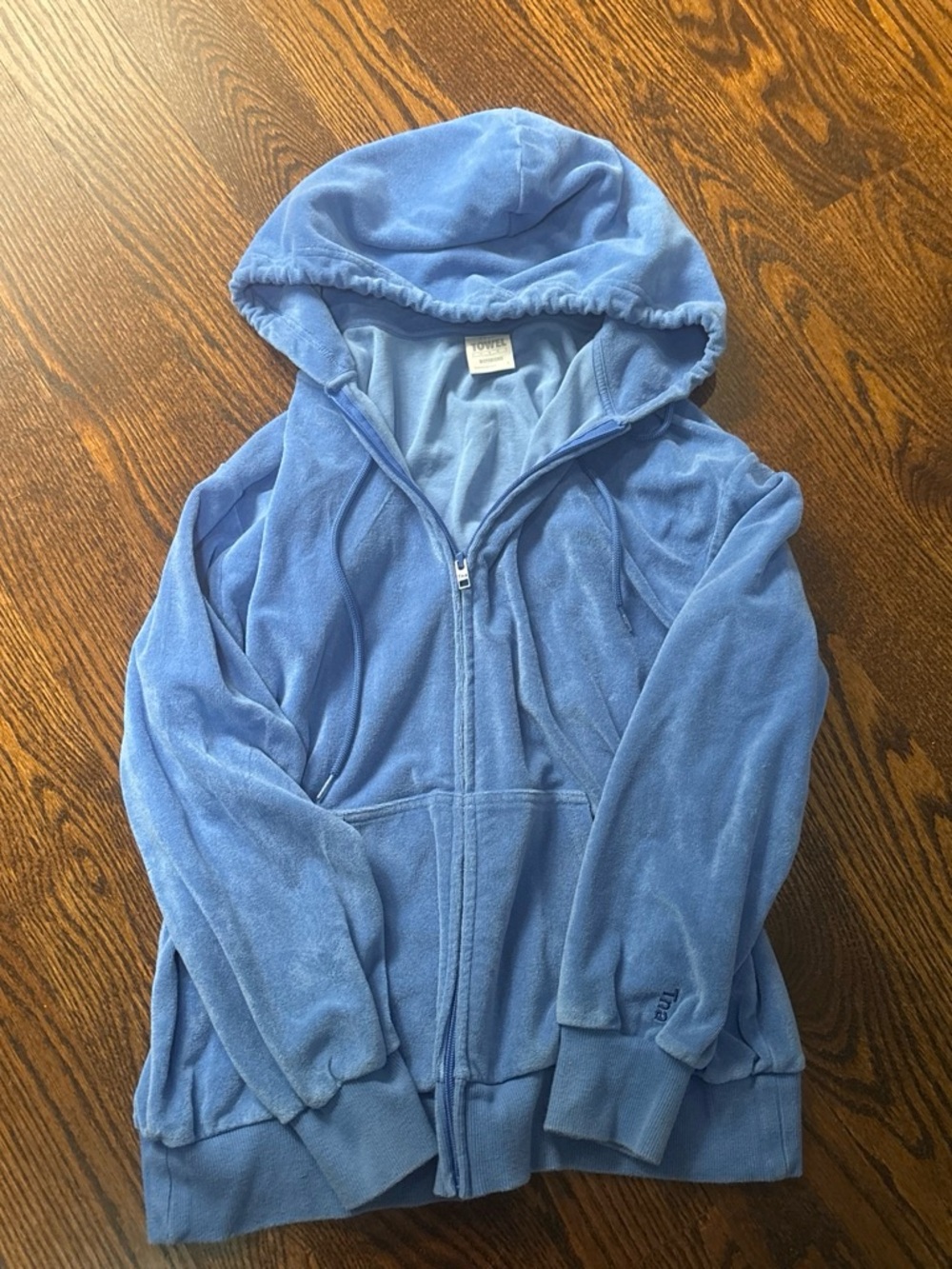 Blue Aritzia TNA zip up hoodie